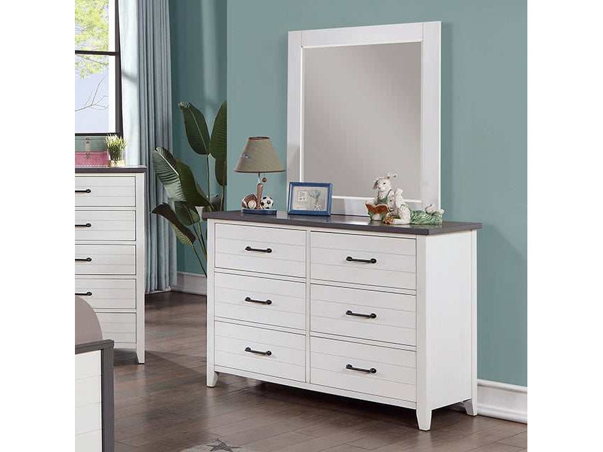 Priam White/Gray Dresser - Ornate Home