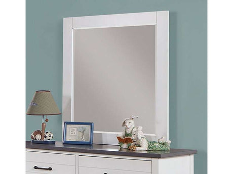 Priam White/Gray Mirror - Ornate Home