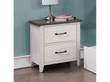 Priam White/Gray Nightstand - Ornate Home
