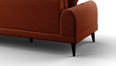 Pyramid Reddish Brown Sofa & Loveseat 2pc Set - Ornate Home