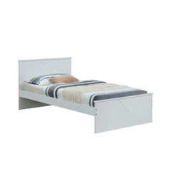 Ragna White Twin Loft Bed Set w/ Chair - Ornate Home
