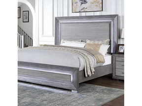 Raiden Gray Eastern King Bed - Ornate Home