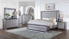 Raiden Gray Eastern King Bed - Ornate Home