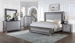 Raiden Gray Eastern King Bed - Ornate Home