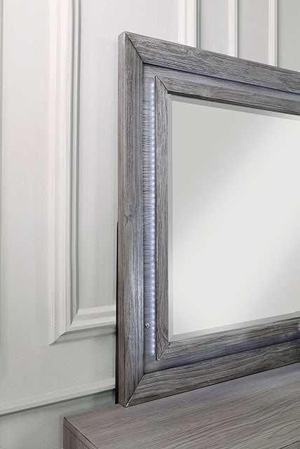 Raiden Gray Mirror w/ LED - Ornate Home