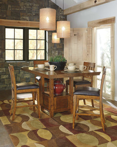 Ralene Medium Brown Bar Stool (Set of 2) - Ornate Home