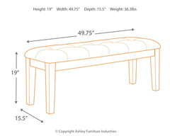 Ralene Medium Brown Dining Bench - Ornate Home