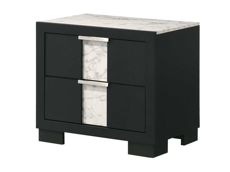 Rangley Black Nightstand - Ornate Home