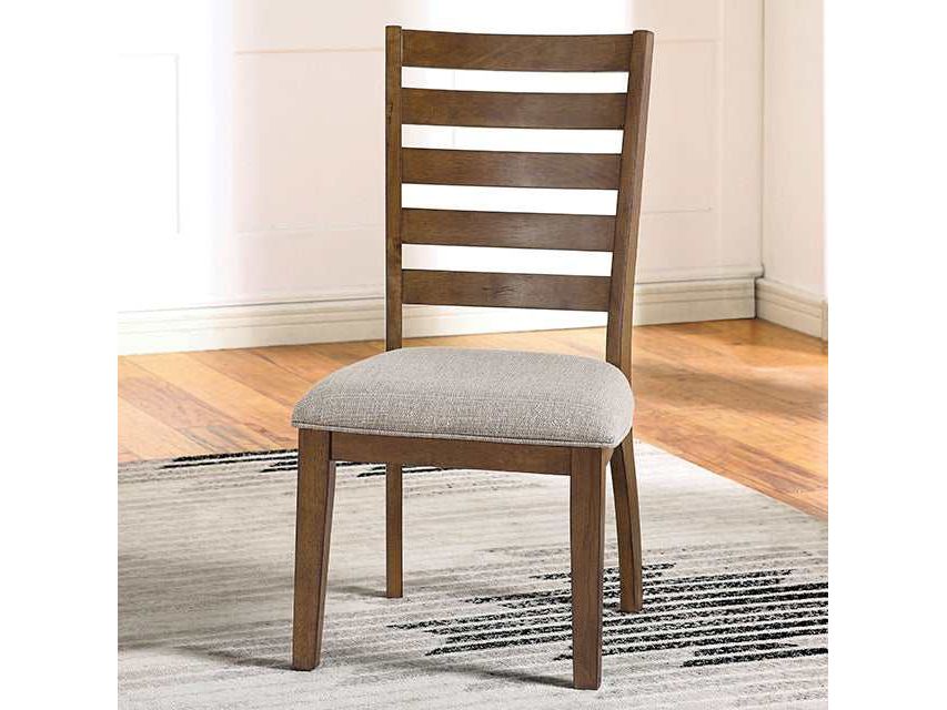 Rapidview Walnut/Light Gray Side Chair (Set of 2) - Ornate Home