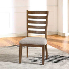 Rapidview Walnut/Light Gray Side Chair (Set of 2) - Ornate Home