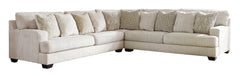 Rawcliffe Parchment 3pc Symmetrical Sectional Sofa - Ornate Home