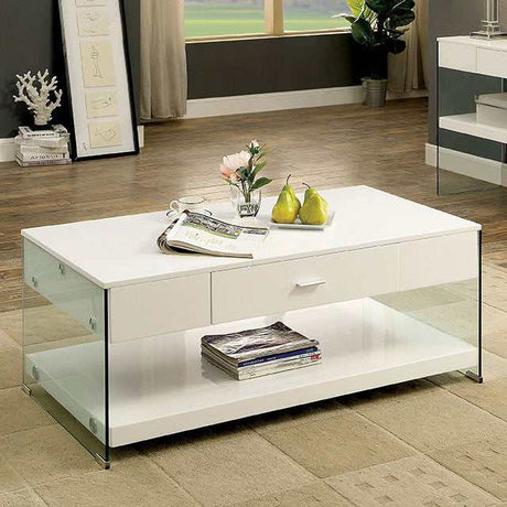 Raya White Coffee Table - Ornate Home