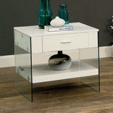 Raya White End Table - Ornate Home