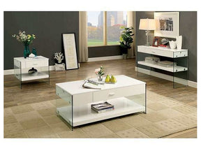 Raya White Sofa Table - Ornate Home