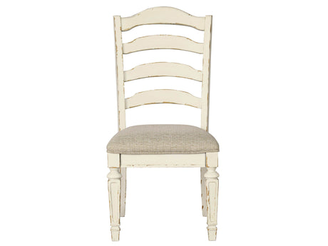 Realyn Chipped White Dining Chair (Set of 2) - Ornate Home