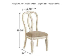 Realyn Chipped White Dining Chair (Set of 2) - Ornate Home