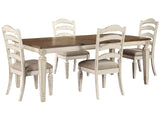 Realyn Chipped White Dining Room Set / 5pc - Ornate Home