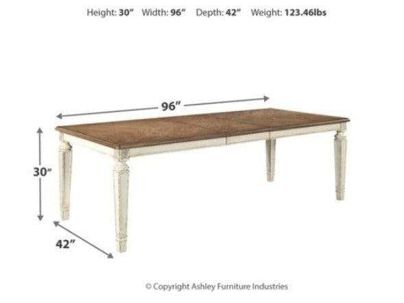 Realyn Chipped White Dining Room Set / 5pc - Ornate Home