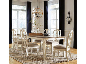 Realyn Chipped White Dining Room Set / 7pc - Ornate Home