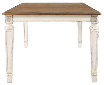 Realyn Chipped White Dining Room Set / 7pc - Ornate Home