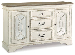 Realyn Chipped White Dining Server - Ornate Home