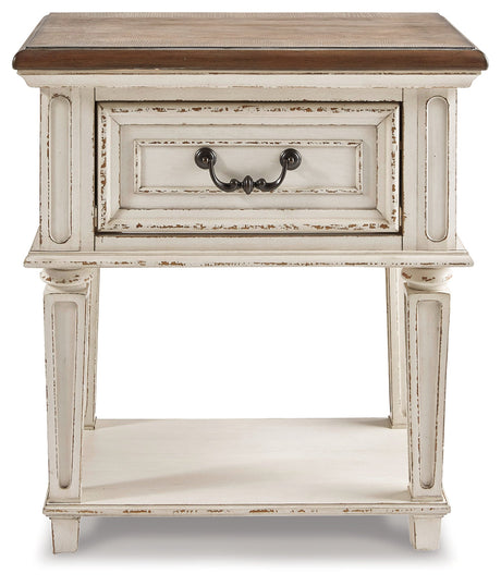 Realyn Nightstand w/ One Drawer - Ornate Home