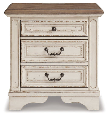 Realyn Nightstand w/ Three Drawer - Ornate Home