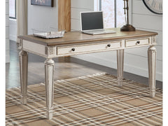 Realyn White/Brown 60" Home Office Desk - Ornate Home