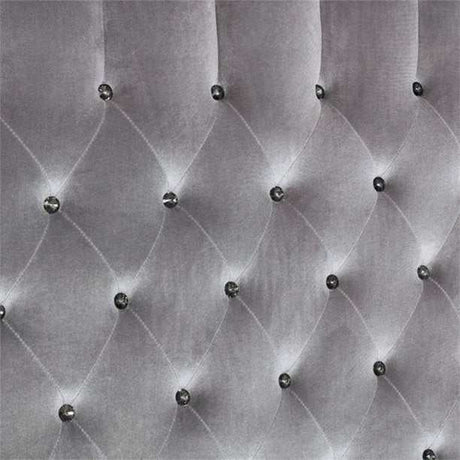 Rebekah Gray Velvet Upholstered Bed - Ornate Home