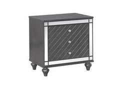 Refino Gray Nightstand - Ornate Home