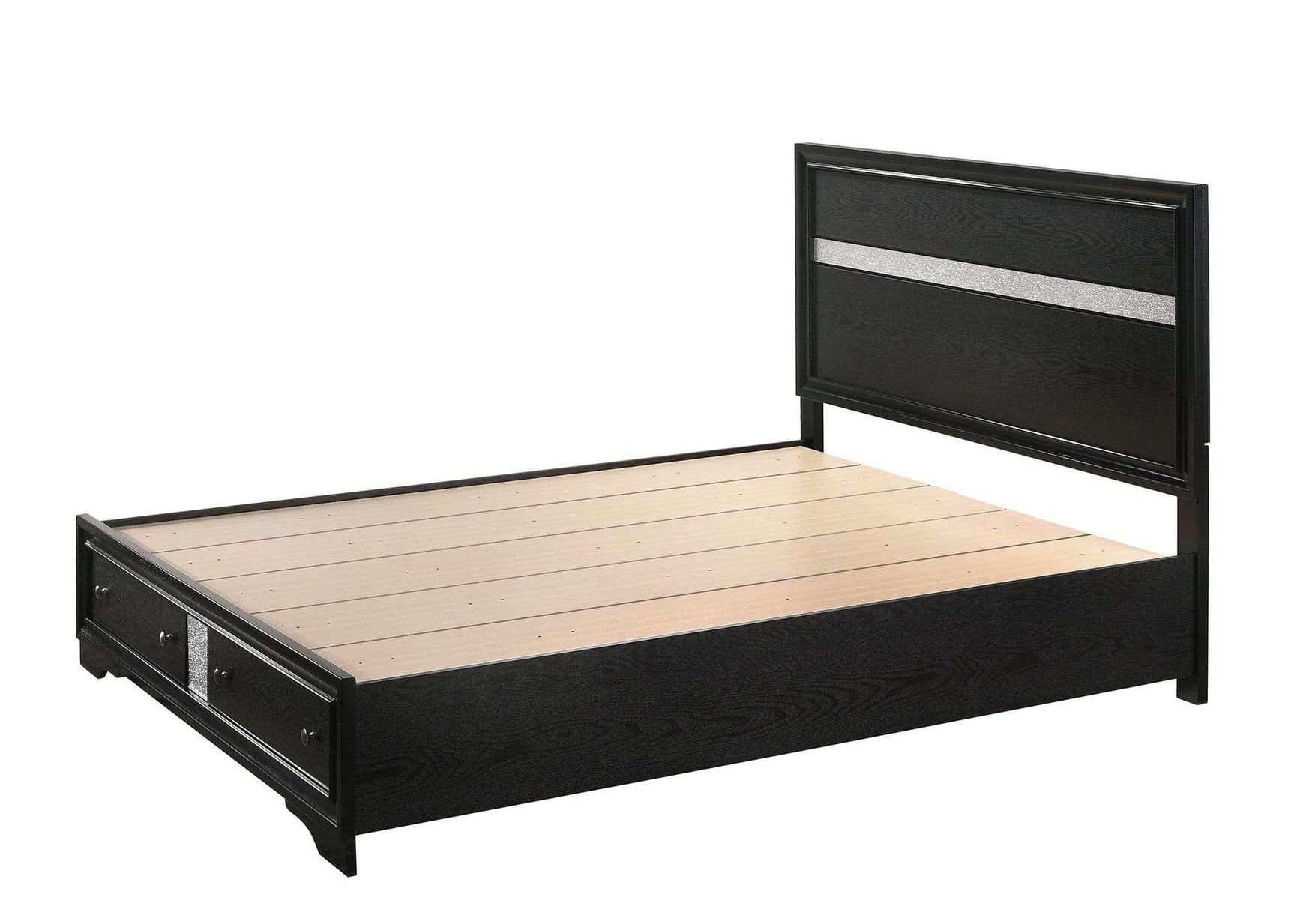 Regata Black King Storage FB Platform Bed - Ornate Home