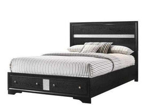 Regata Black Queen Storage FB Platform Bed - Ornate Home