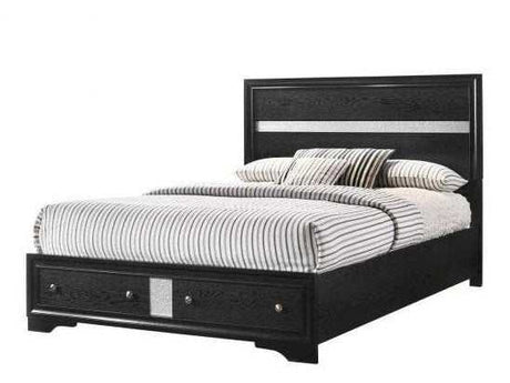 Regata Black Queen Storage FB Platform Bed - Ornate Home