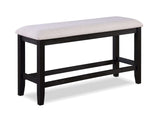 Regent Charcoal Black Counter Height Bench - Ornate Home