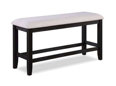 Regent Charcoal Black Counter Height Bench - Ornate Home