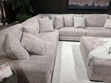 Regent Park Pewter 6pc Corner Sectional - Ornate Home