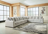 Regent Park Pewter 6pc Corner Sectional - Ornate Home