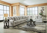 Regent Park Pewter 6pc Corner Sectional - Ornate Home
