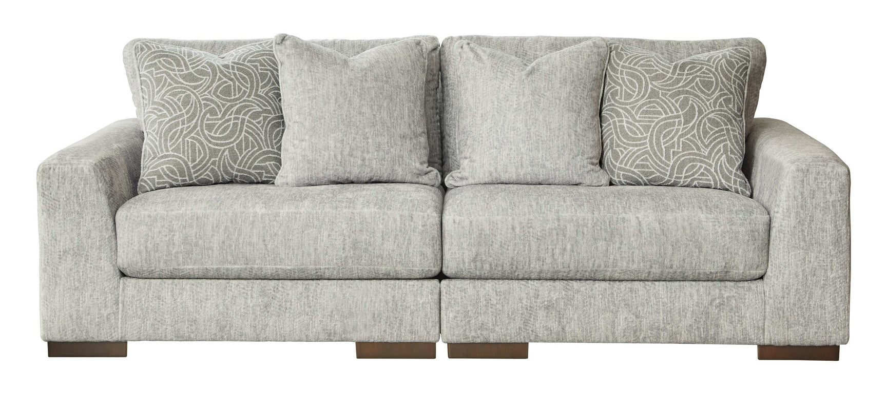 Regent Park Pewter Sectional Loveseat - Ornate Home