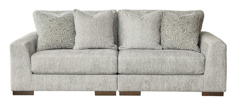 Regent Park Pewter Sectional Loveseat - Ornate Home