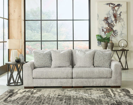 Regent Park Pewter Sectional Loveseat - Ornate Home
