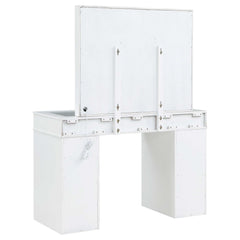 Regina White / Grey Vanity Set - Ornate Home