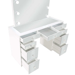 Regina White / Grey Vanity Set - Ornate Home