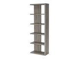 Reid Weathered Grey 5 Tier Bookcase - Ornate Home