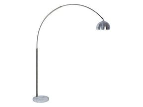 Rene White/Chrome Arch Lamp - Ornate Home
