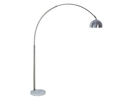 Rene White/Chrome Arch Lamp - Ornate Home