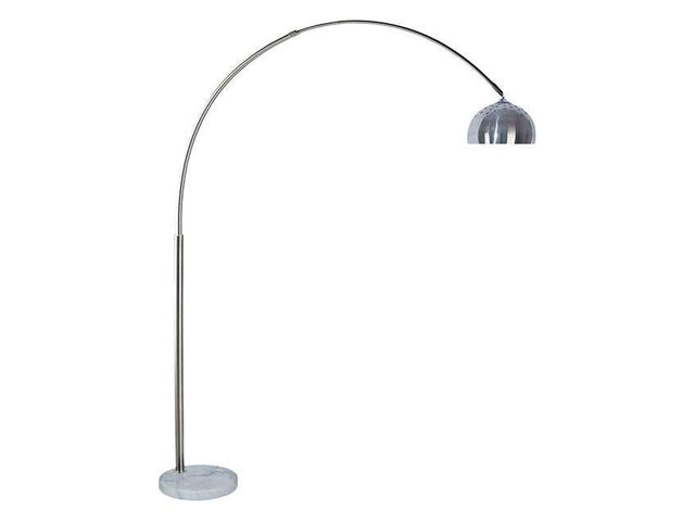 Rene White/Chrome Arch Lamp - Ornate Home