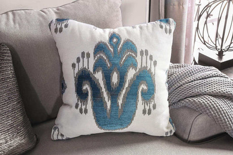 Renesmee Gray & Silver Stationary Loveseat - Ornate Home