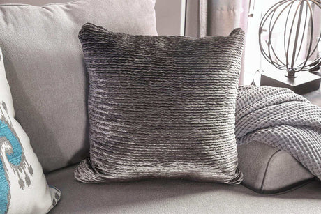 Renesmee Gray & Silver Stationary Loveseat - Ornate Home