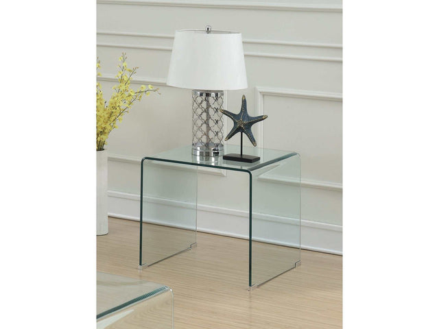Retmo Clear End Table - Ornate Home